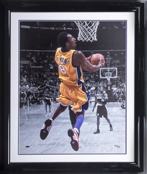 Kobe Bryant Signed Photo To Art Canvas Print In 35x41 Framed Display #46/50 (UDA)